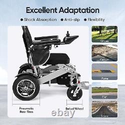 Fauteuil roulant électrique pliable intelligent tout terrain scooter de mobilité à 4 roues