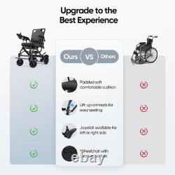Fauteuil roulant électrique pliable léger de 38 lb, intelligent, tout terrain de 300 lb, approuvé par la FDA