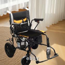 Fauteuil roulant électrique pliable léger de mobilité motorisé à batterie de 24V 12AH