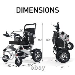 Fauteuil roulant électrique pliable léger, taille compacte, approbation pour le voyage en avion