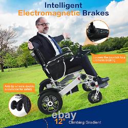 Fauteuil roulant électrique pliable léger, taille compacte, approbation pour le voyage en avion