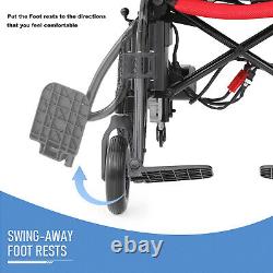 Fauteuil roulant électrique pliable pour adultes et seniors, 500W, robuste, en acier carbone, approuvé par la FDA