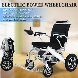 Fauteuil roulant électrique pliable pour adultes, fauteuil roulant électrique tout terrain robuste