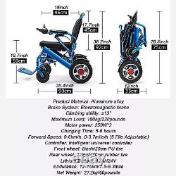 Fauteuil roulant électrique pliable pour adultes, fauteuil roulant électrique tout terrain robuste