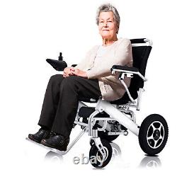 Fauteuil roulant électrique pliable pour adultes, fauteuil roulant électrique tout terrain robuste