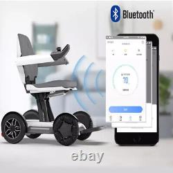 Fauteuil roulant électrique pliant automatique 360° omnidirectionnel + Application.