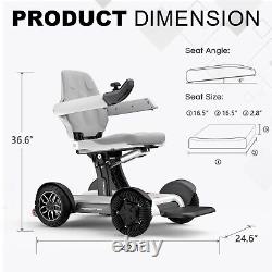 Fauteuil roulant électrique pour adultes - Scooter de mobilité pliable automatique à 360°