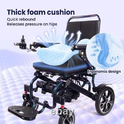 Fauteuil roulant électrique pour adultes, télécommande Bluetooth, design de chariot, autonomie de 25 miles