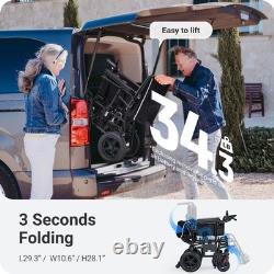 Fauteuil roulant électrique ultra léger de 34 lb, roues motorisées tout terrain, États-Unis