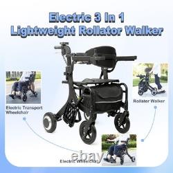 Fauteuil roulant trois en un, scooter de mobilité et fauteuil roulant de transport pour les personnes âgées