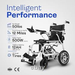 Fauteuils roulants électriques légers et pliables pour seniors, fauteuil roulant de 2x250W