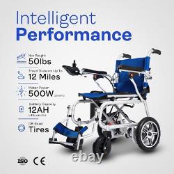 Fauteuils roulants électriques légers et pliables pour seniors, fauteuil roulant de 2x250W