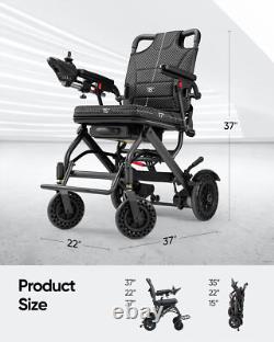 Fauteuils roulants électriques pliables de 38 lb intelligents et légers pour seniors en avion Fauteuils roulants électriques pliables de 38 lb intelligents et légers pour seniors en avion
