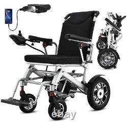 Fauteuils roulants électriques pour adultes, fauteuil roulant intelligent de 12 miles avec éclairage