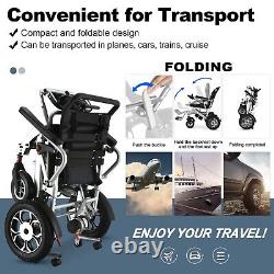 Fauteuils roulants électriques pour adultes, fauteuil roulant intelligent de 12 miles avec éclairage