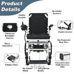 Fauteuils roulants électriques pour adultes, fauteuil roulant intelligent de 12 miles avec éclairage