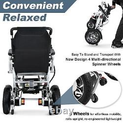 Fauteuils roulants électriques pour adultes, fauteuil roulant intelligent de 12 miles avec éclairage