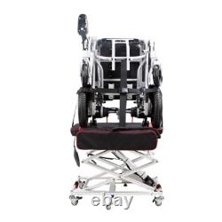 Mini élévateur rechargeable léger. Transfère les fauteuils roulants et scooters dans le coffre.