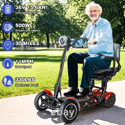 Nouveau scooter de mobilité à 4 roues fauteuil roulant électrique pliant pour adultes seniors