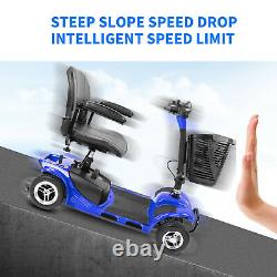 Outdoor 4 Roues Mobilité Scooter Power Wheel Chaise Appareil Électrique Compact Bleu