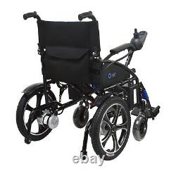 Pliable Léger Électrique De Puissance Smart Fauteuil Roulant Carriers 280 Lb Bleu