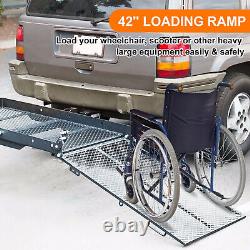 Porte-vélos pour fauteuil roulant électrique pliable avec rampe de chargement pour scooter de mobilité