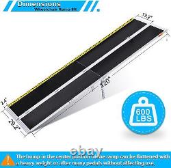 Rampe de mobilité pliable en aluminium de 2 à 10 pieds pour fauteuil roulant et scooter, portable et antidérapante