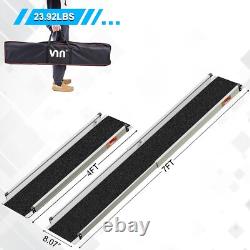 Rampe télescopique en aluminium pour fauteuil roulant 3-5/4-7FT, scooter de mobilité portable antidérapant
