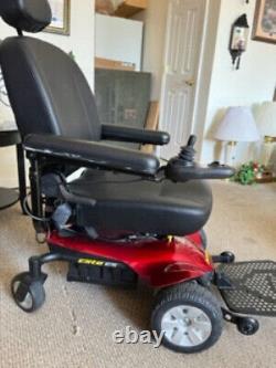 Reducedjazzy Elite Es Cherry Red Mobility Power Chair-nouvelle Batterie! Jusqu'à Uniquement