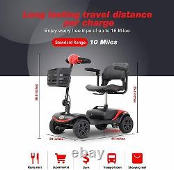 Scooter De Mobilité 4 Roues Alimenté En Fauteuil Roulant Électrique Device Compact Travel