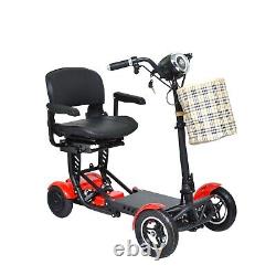 Scooter De Mobilité Électrique 4 Roues, Accoudoirs Réglables Wide Seat Portable & Pliable