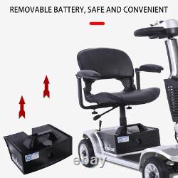 Scooter Électrique 4 Roues Fauteuil Roulant Amovible Pour Personnes Âgées Et Handicapées Adultes Enfants