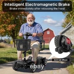 Scooter Électrique Pliable 4 Roues Chaise Roulante Électrique Ajustable