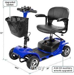 Scooter à mobilité pliable à 4 roues, fauteuil roulant électrique, dispositif de déplacement pour adulte.