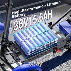 Scooter de Mobilité Électrique pour Seniors Scooter à 4 Roues pour Conduite en Extérieur pour Adultes