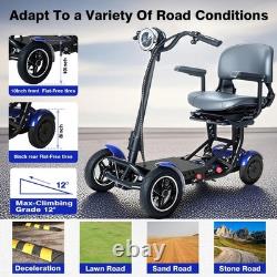Scooter de Mobilité Électrique pour Seniors Scooter à 4 Roues pour Conduite en Extérieur pour Adultes