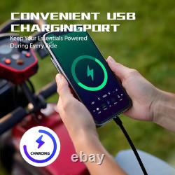 Scooter de Mobilité, Scooters de Mobilité Pliants à 4 Roues pour Seniors, Remplacement E