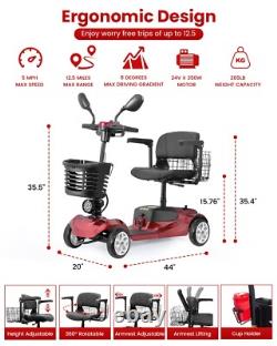 Scooter de Mobilité Tout Terrain Fauteuil Roulant Électrique Pliable Pour Voyage à Domicile