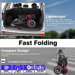 Scooter de Mobilité à 4 Roues, Fauteuil Roulant Électrique Pliable pour Seniors