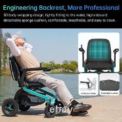 Scooter de fauteuil roulant électrique pliable sans installation, contrôle par application/joystick