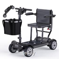 Scooter de mobilité 270W 4 roues pour seniors, scooter électrique 24V 20AH, fauteuil roulant pliant