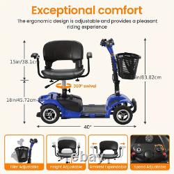Scooter de mobilité 4 roues fauteuil roulant électrique robuste tout terrain voyage