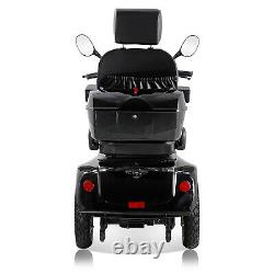 Scooter de mobilité à 3 roues 800W 60V 20AH Batterie Fauteuil roulant pour personnes âgées Noir