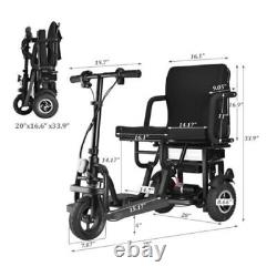 Scooter de mobilité à 3 roues Fauteuil roulant électrique portable Scooter 24V 13AH
