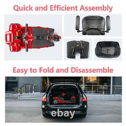 Scooter de mobilité à 3 roues alimenté par électricité, fauteuil roulant mobile pliable pour adulte