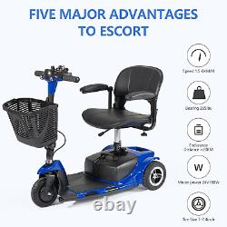 Scooter de mobilité à 3 roues, dispositif de fauteuil roulant pliable et électrique pour adulte.