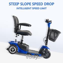 Scooter de mobilité à 3 roues, dispositif de fauteuil roulant pliable et électrique pour adulte.