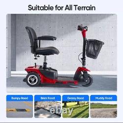 Scooter de mobilité à 3 roues électrique pliable pour fauteuils roulants pour adultes