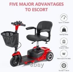 Scooter de mobilité à 3 roues électrique pliable pour fauteuils roulants pour adultes