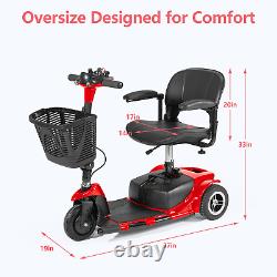 Scooter de mobilité à 3 roues électrique pour adulte, dispositif de fauteuil roulant pliable et mobile